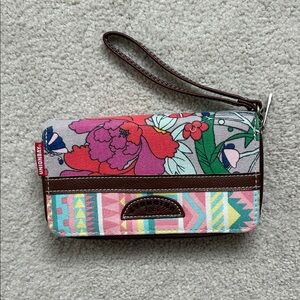 UNIONBAY Multicolor Floral and Geometric Wristlet